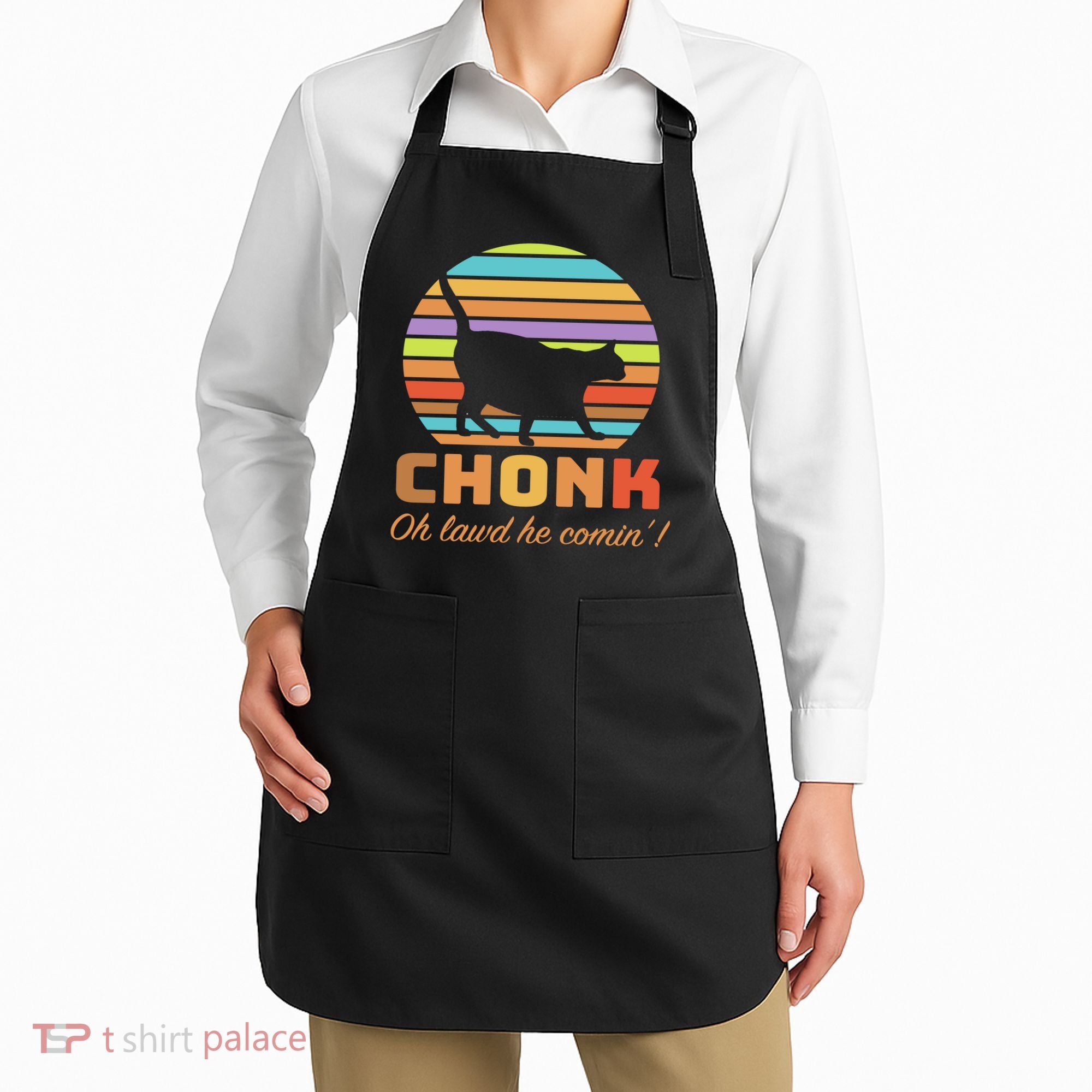 Chonk Scale Cat Meme Apron