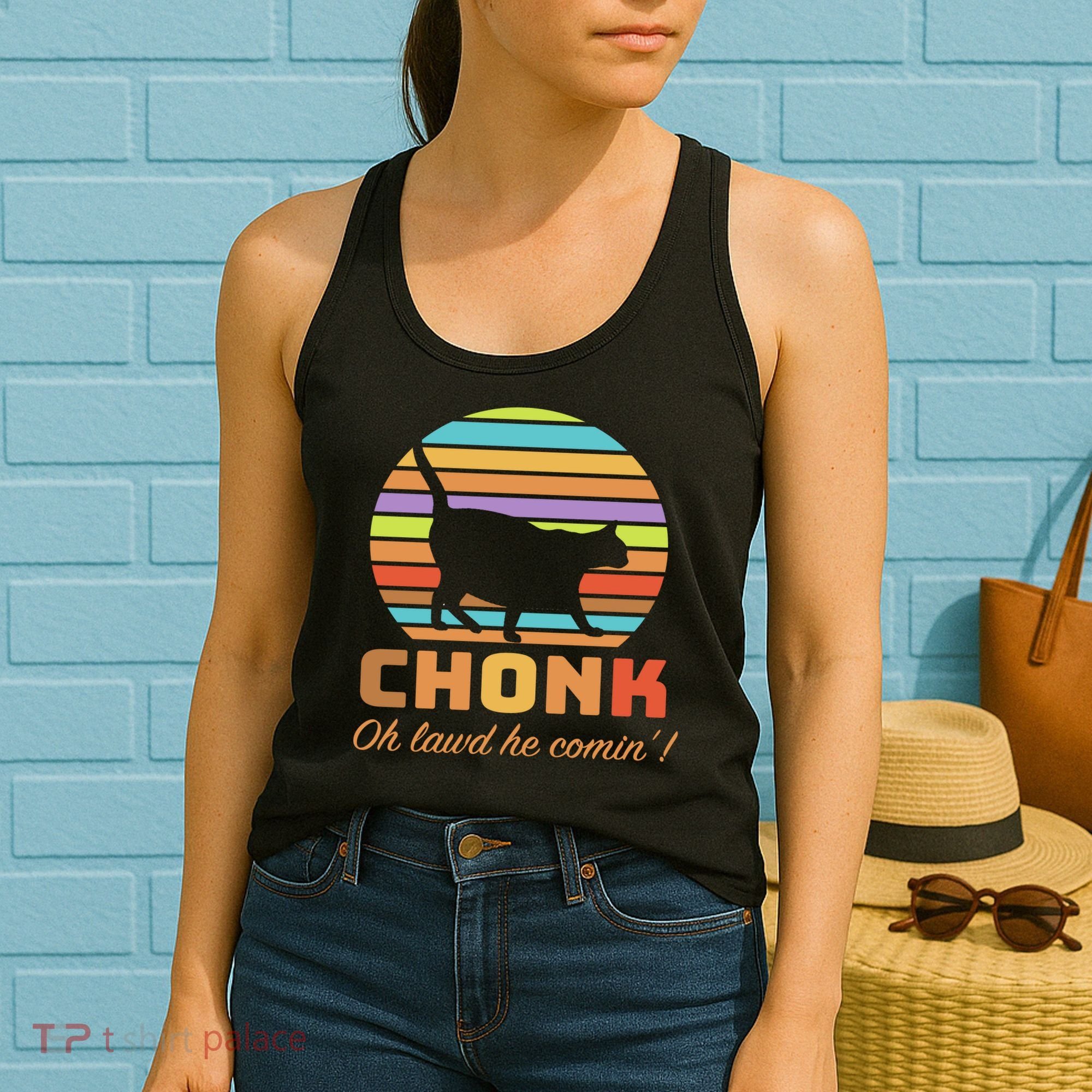 Chonk Scale Cat Meme Women's Tank Top