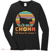Chonk Scale Cat Meme Women's Long Sleeve Shirt thumb 0