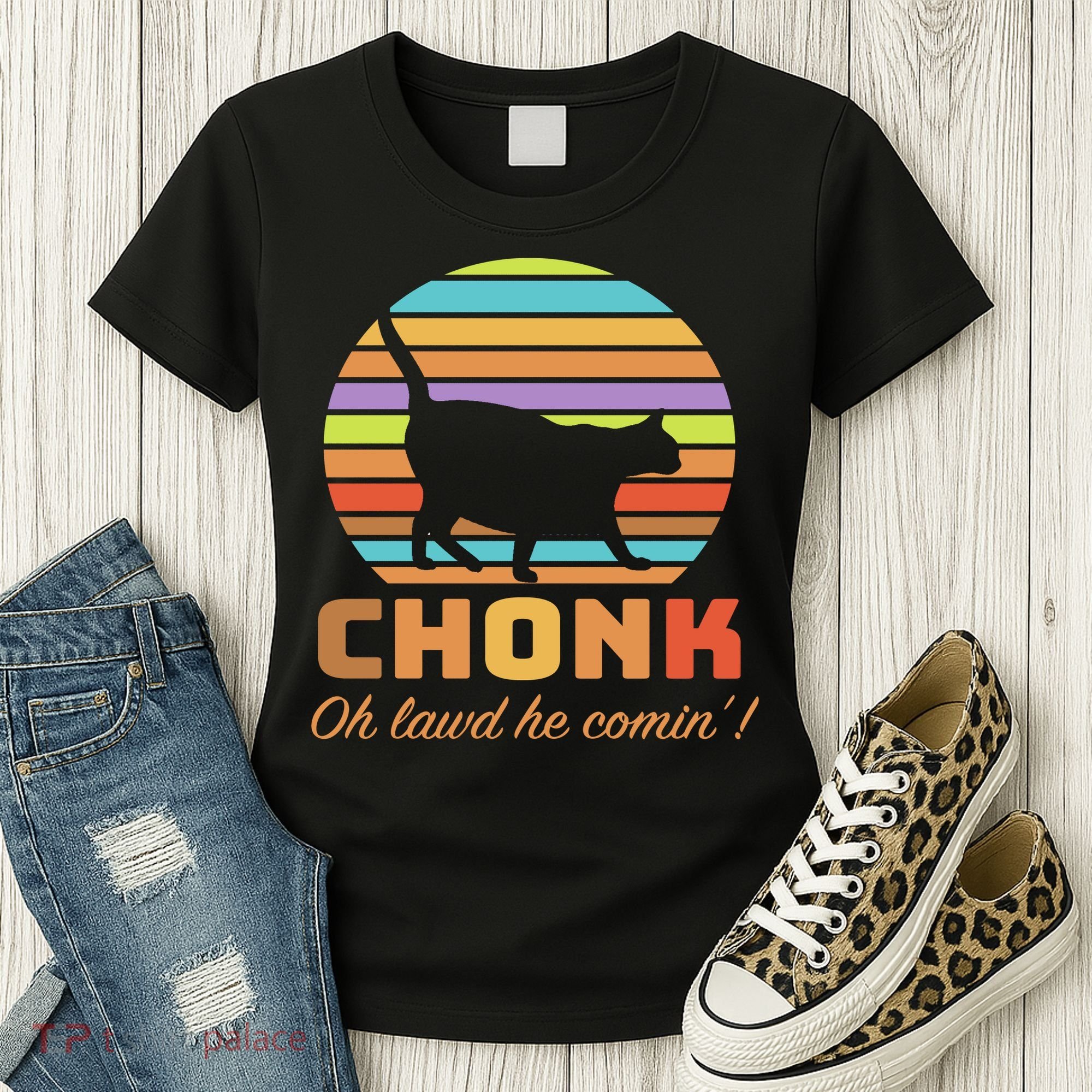 Chonk Scale Cat Meme Women's T-Shirt