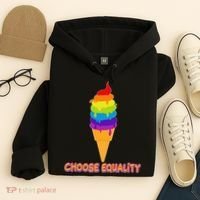 Choose Equality Rainbow Ice Cream Hoodie thumb 4