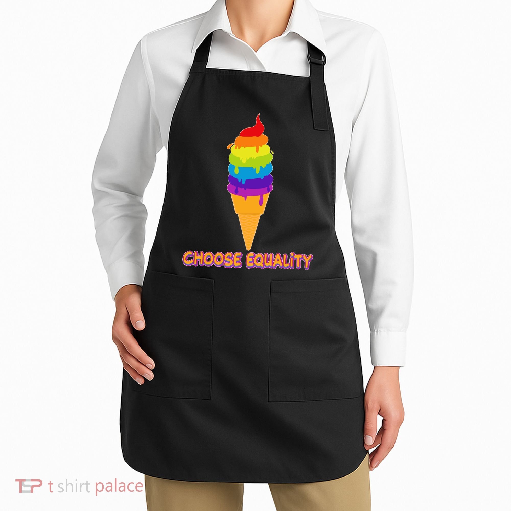 Choose Equality Rainbow Ice Cream Apron