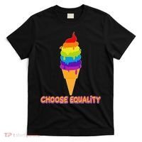 Choose Equality Rainbow Ice Cream T-Shirt thumb 0