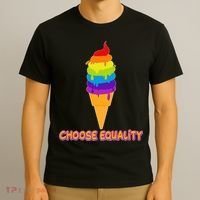 Choose Equality Rainbow Ice Cream T-Shirt thumb 3