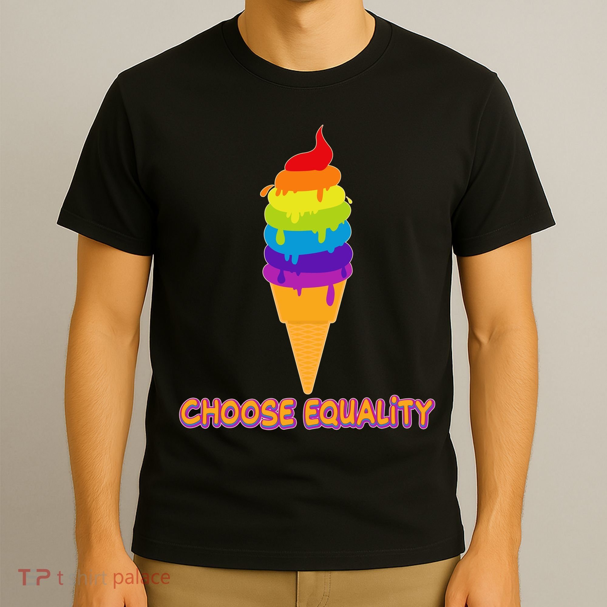 Choose Equality Rainbow Ice Cream T-Shirt