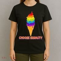 Choose Equality Rainbow Ice Cream T-Shirt thumb 4