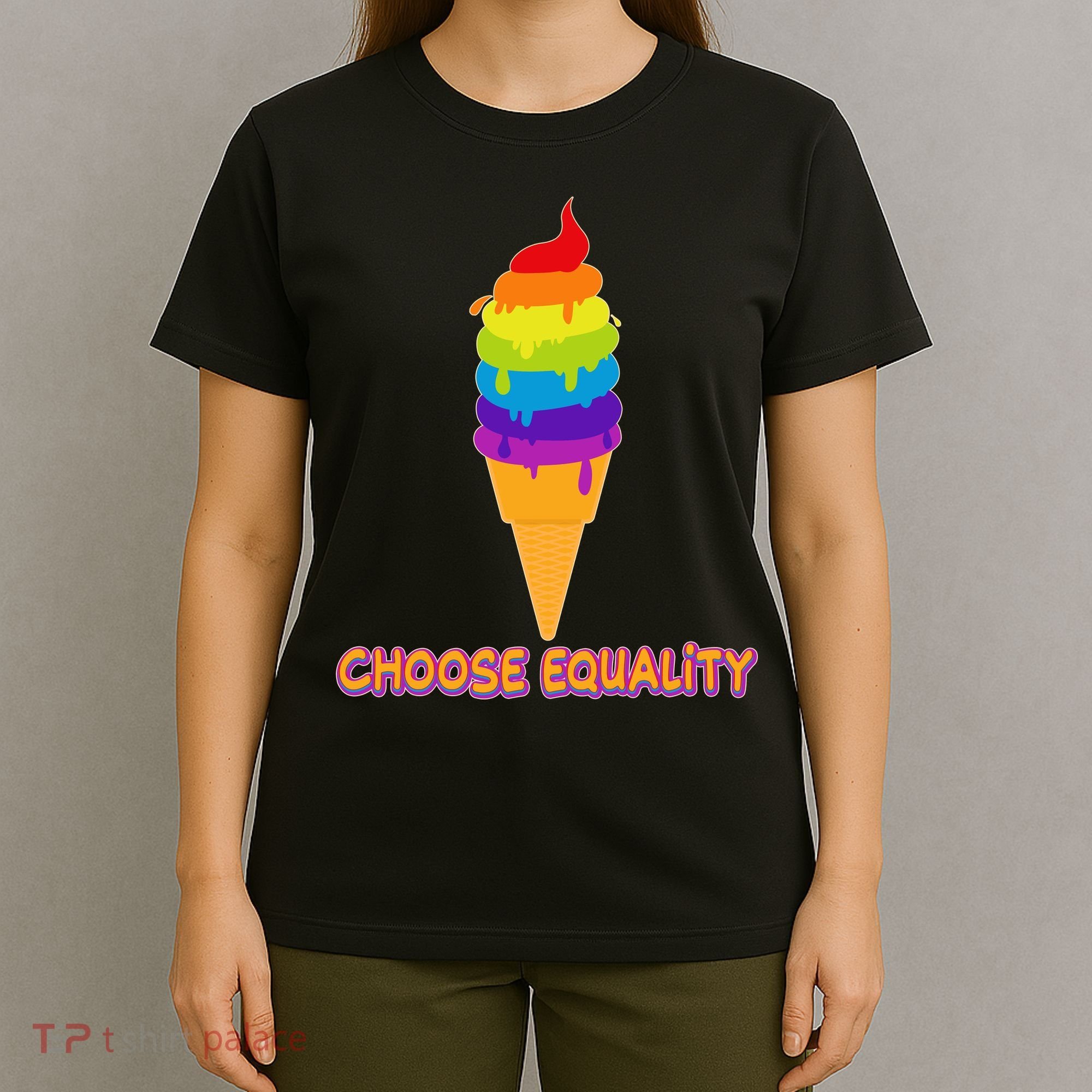 Choose Equality Rainbow Ice Cream T-Shirt