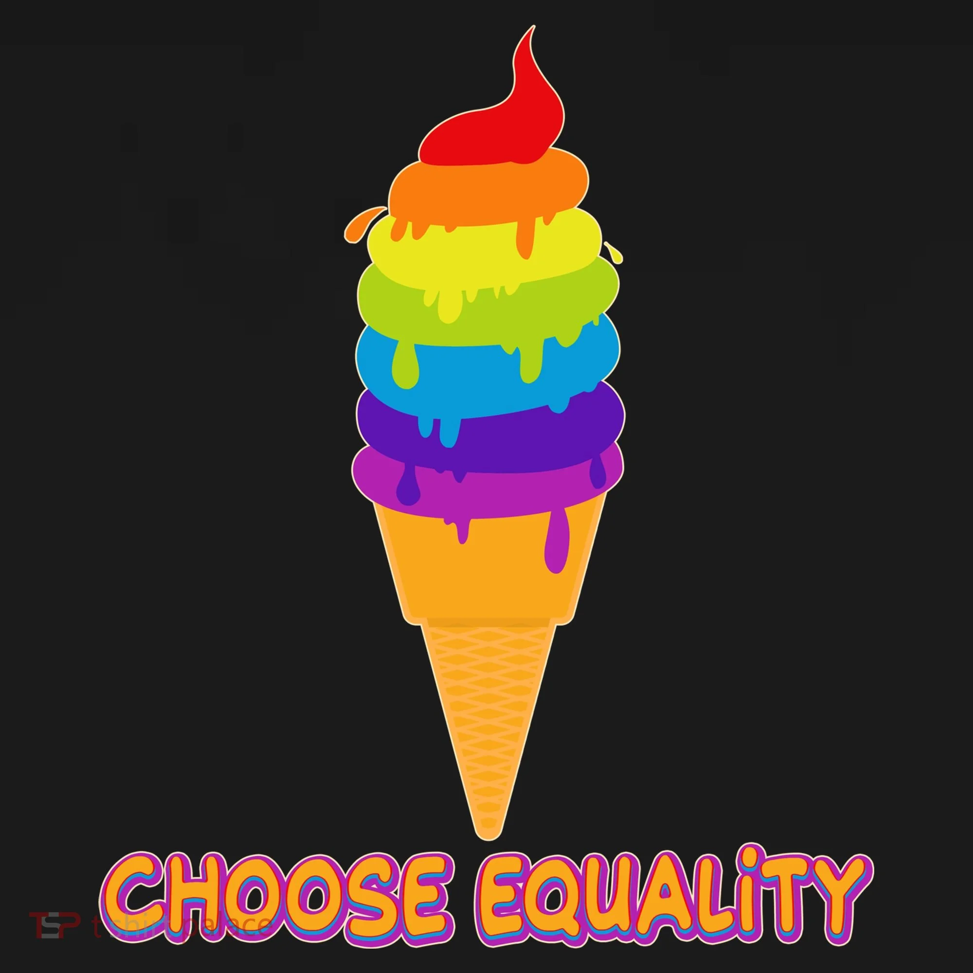 Choose Equality Rainbow Ice Cream Bucket Hat