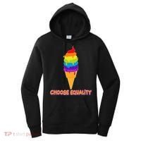 Choose Equality Rainbow Ice Cream Women's Hoodie thumb 0