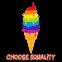 Choose Equality Rainbow Ice Cream Women's Hoodie thumb 2