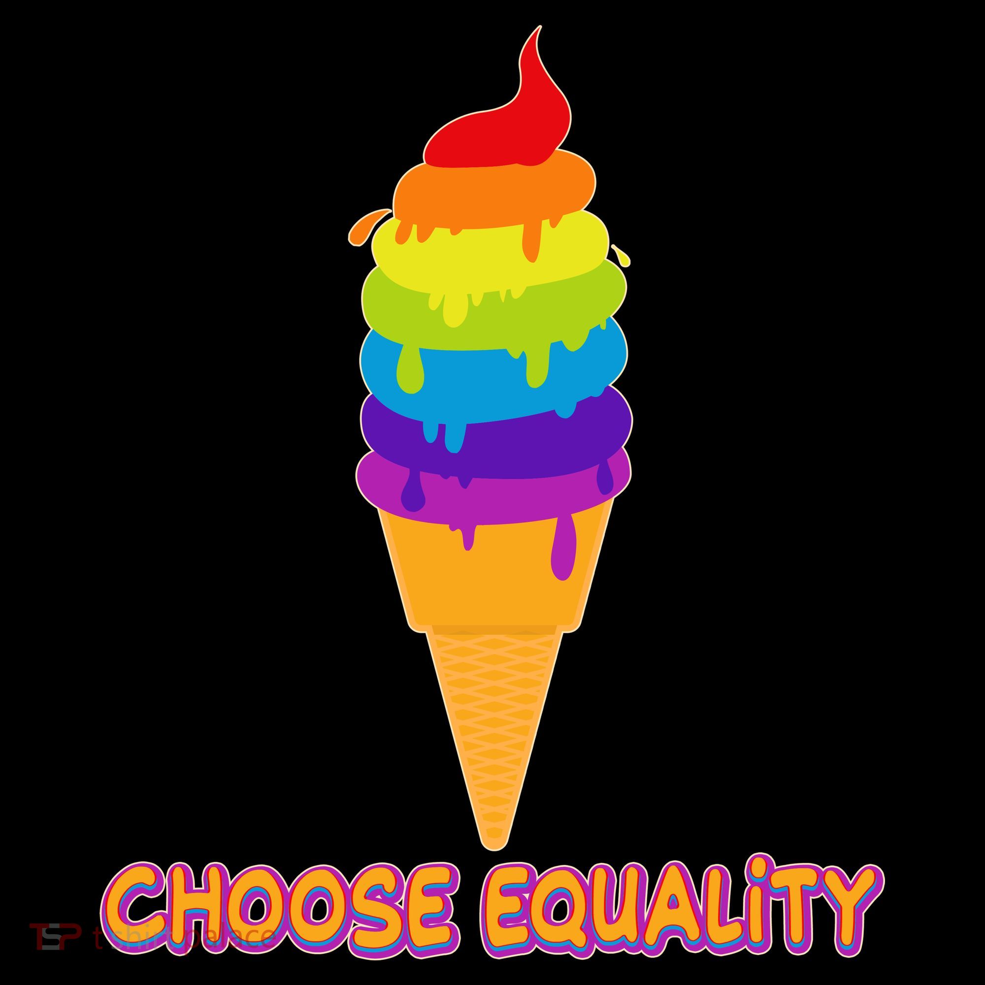 Choose Equality Rainbow Ice Cream Women's Hoodie