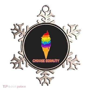 Choose Equality Rainbow Ice Cream Ornament