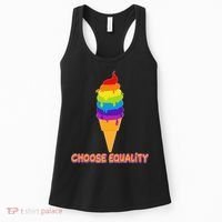 Choose Equality Rainbow Ice Cream Women's Tank Top thumb 0