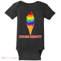 Choose Equality Rainbow Ice Cream Baby Bodysuit thumb 0