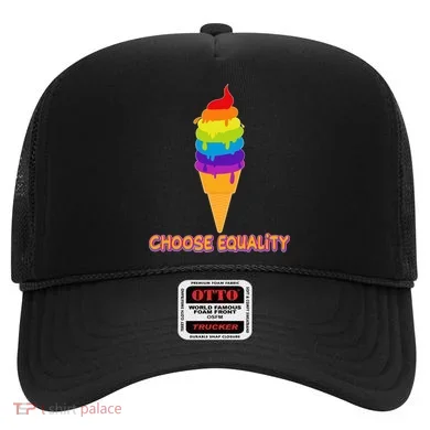 Choose Equality Rainbow Ice Cream Hat