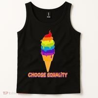Choose Equality Rainbow Ice Cream Tank Top thumb 2