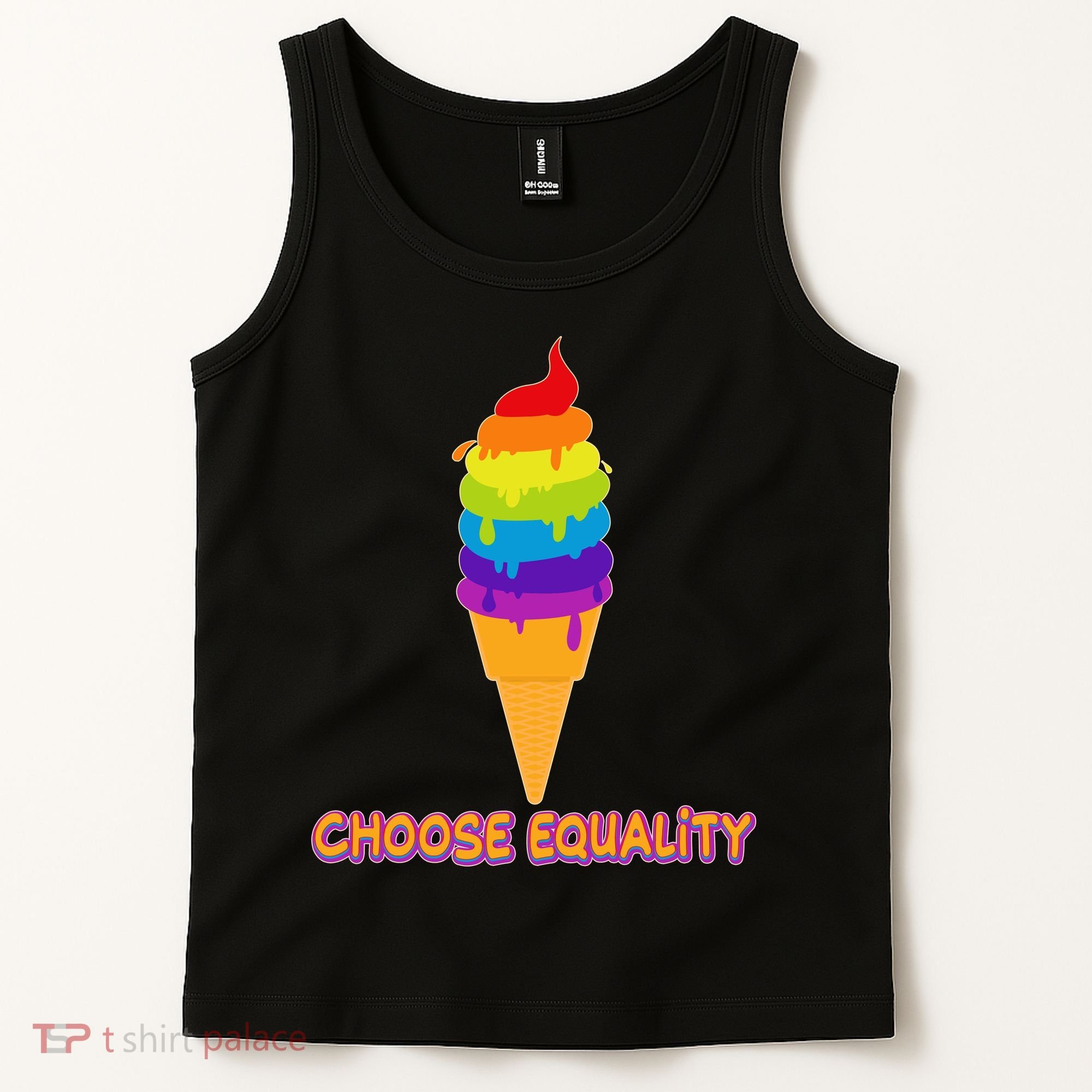 Choose Equality Rainbow Ice Cream Tank Top