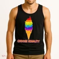 Choose Equality Rainbow Ice Cream Tank Top thumb 3