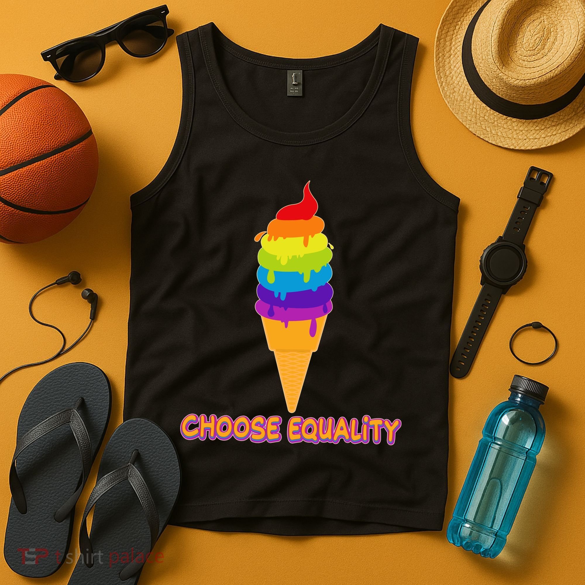 Choose Equality Rainbow Ice Cream Tank Top