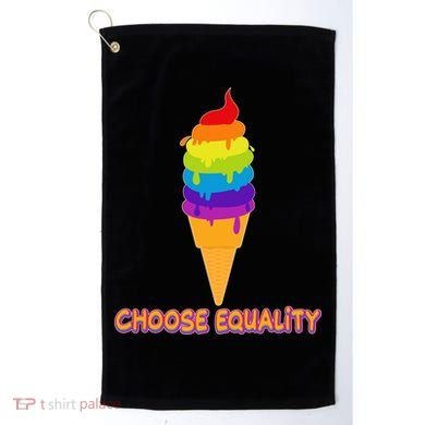 Choose Equality Rainbow Ice Cream Golf Towel