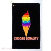 Choose Equality Rainbow Ice Cream Golf Towel thumb 0