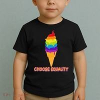Choose Equality Rainbow Ice Cream Toddler T-Shirt thumb 2