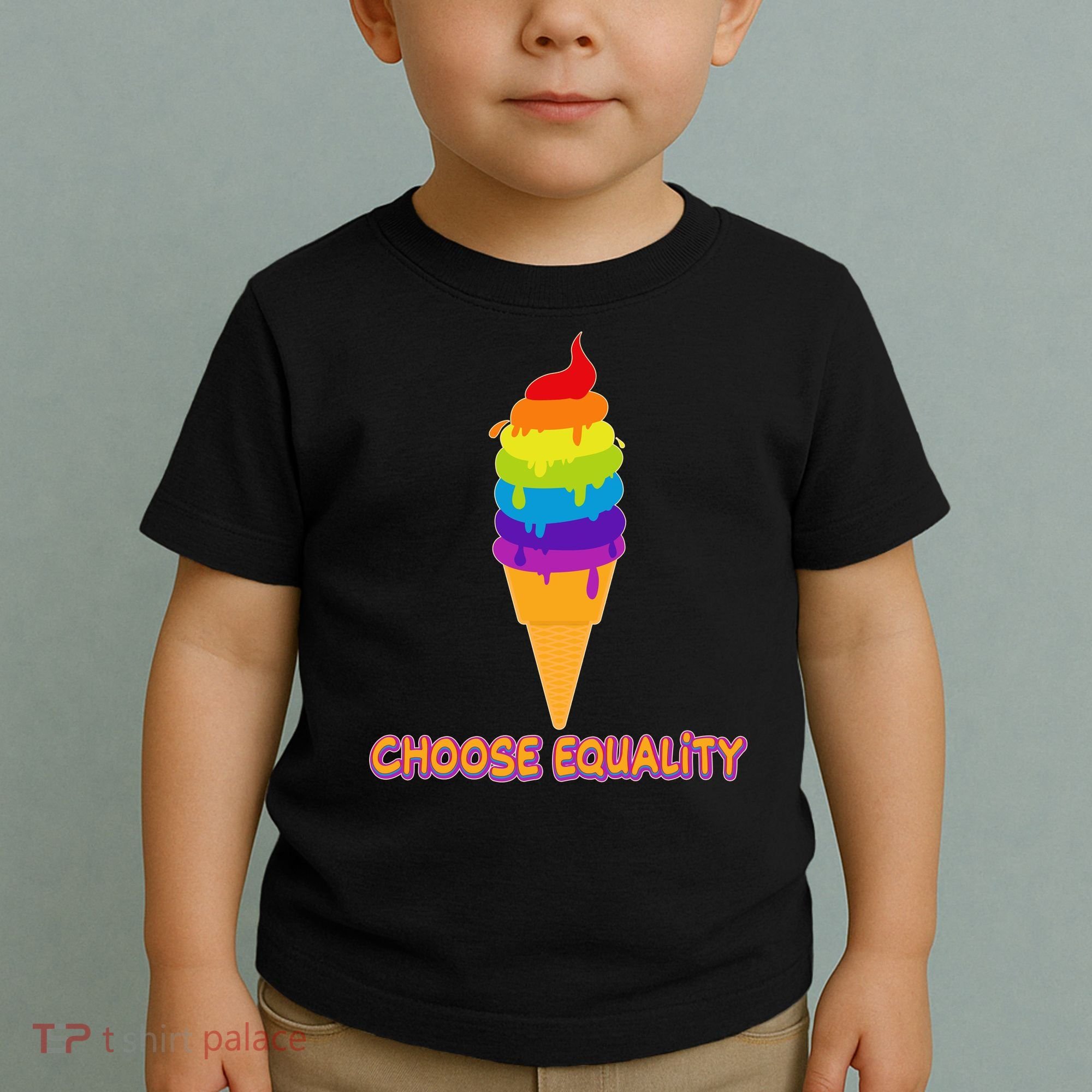 Choose Equality Rainbow Ice Cream Toddler T-Shirt