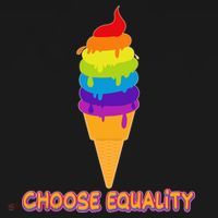 Choose Equality Rainbow Ice Cream Kids Hoodie thumb 5