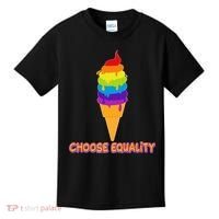 Choose Equality Rainbow Ice Cream Kids T-Shirt thumb 0
