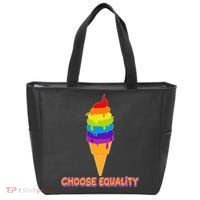 Choose Equality Rainbow Ice Cream Tote Bag thumb 0