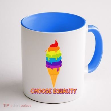 Choose Equality Rainbow Ice Cream Coffee Mug back