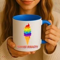 Choose Equality Rainbow Ice Cream Coffee Mug thumb 3