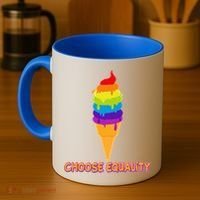 Choose Equality Rainbow Ice Cream Coffee Mug thumb 4
