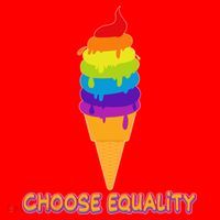 Choose Equality Rainbow Ice Cream Santa Hat thumb 1