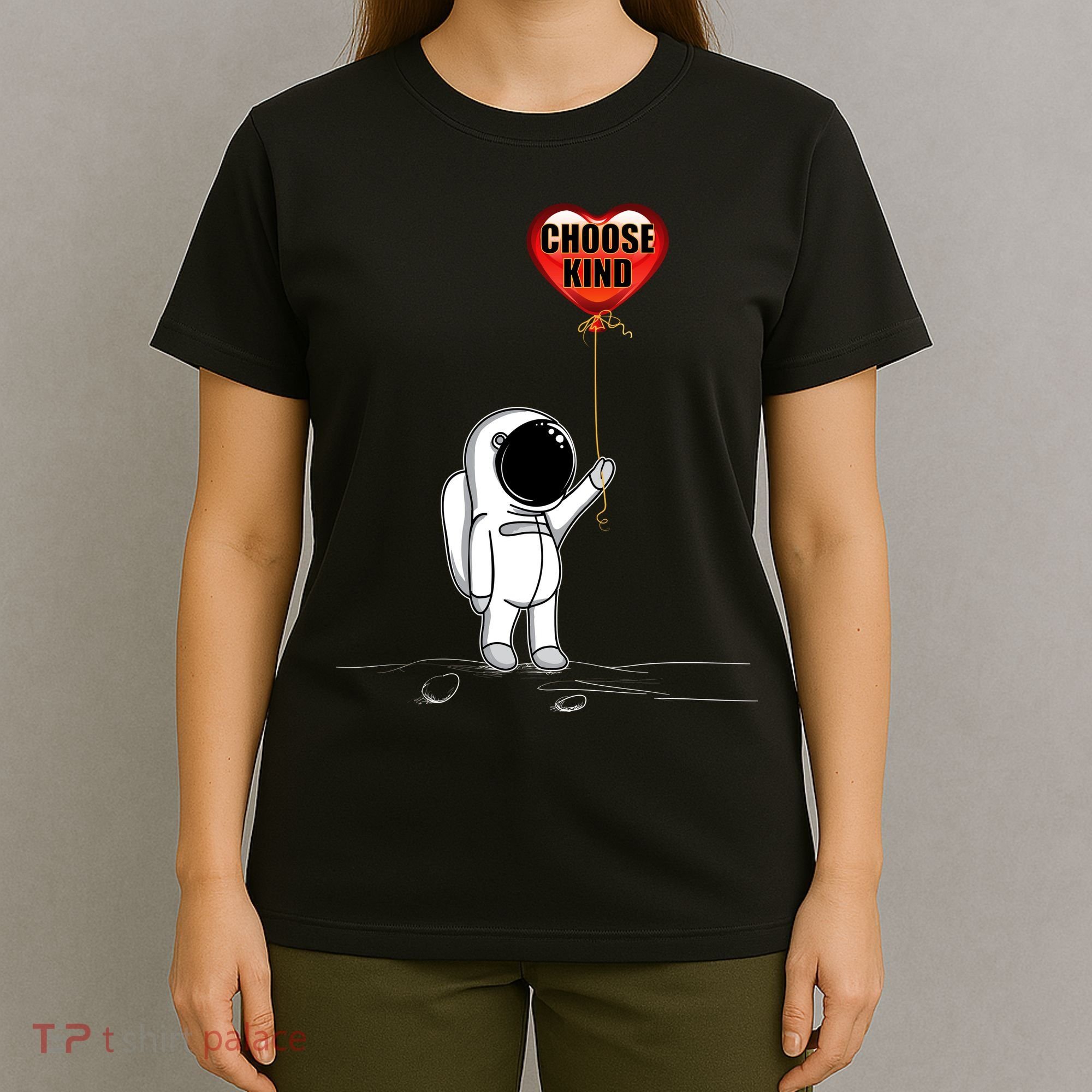 Choose Kind Astronaut Balloon Heart Anti Bullying T-Shirt