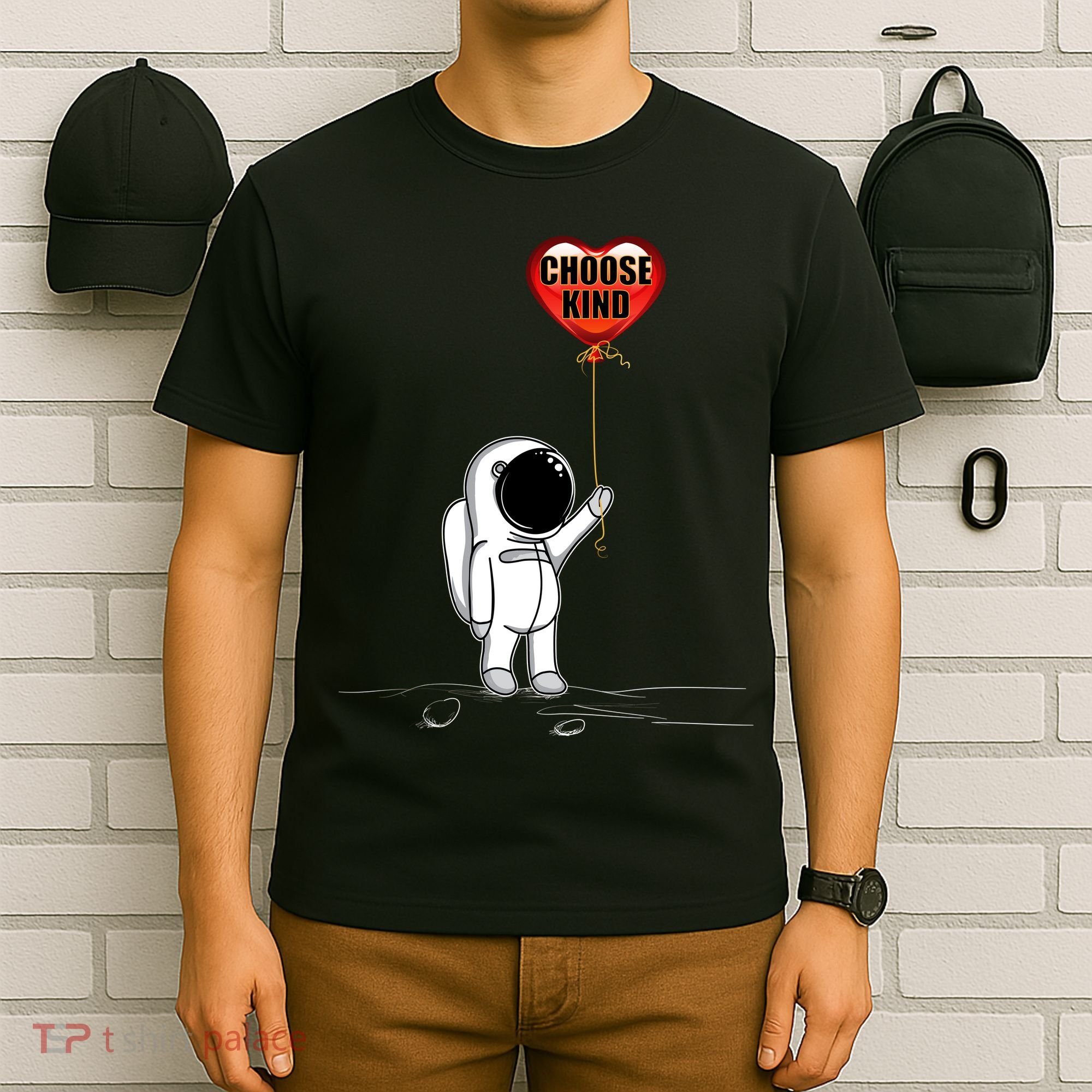 Choose Kind Astronaut Balloon Heart Anti Bullying T-Shirt