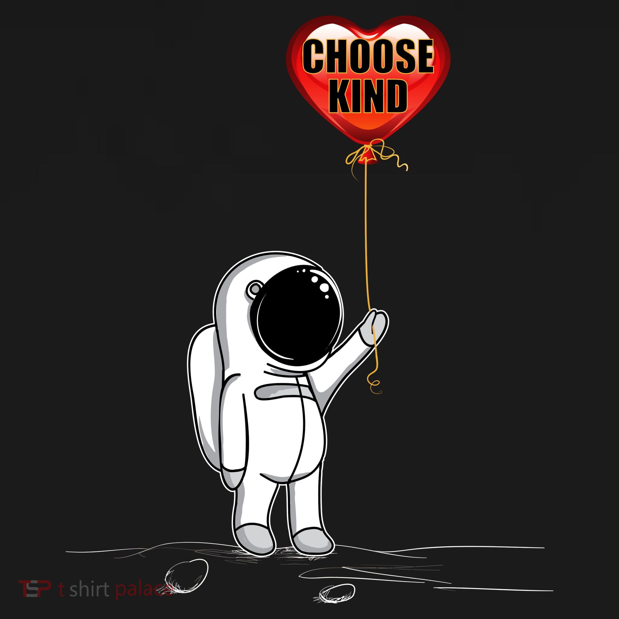 Choose Kind Astronaut Balloon Heart Anti Bullying T-Shirt