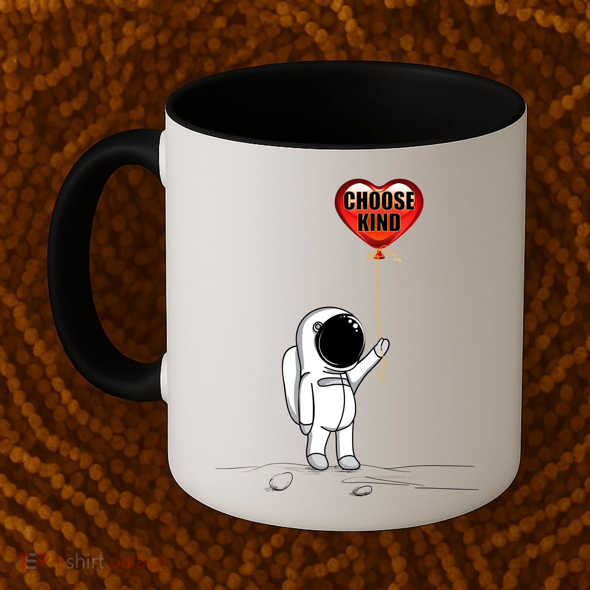 Choose Kind Astronaut Balloon Heart Anti Bullying Coffee Mug