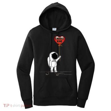 Choose Kind Astronaut Balloon Heart Anti Bullying Women's Hoodie