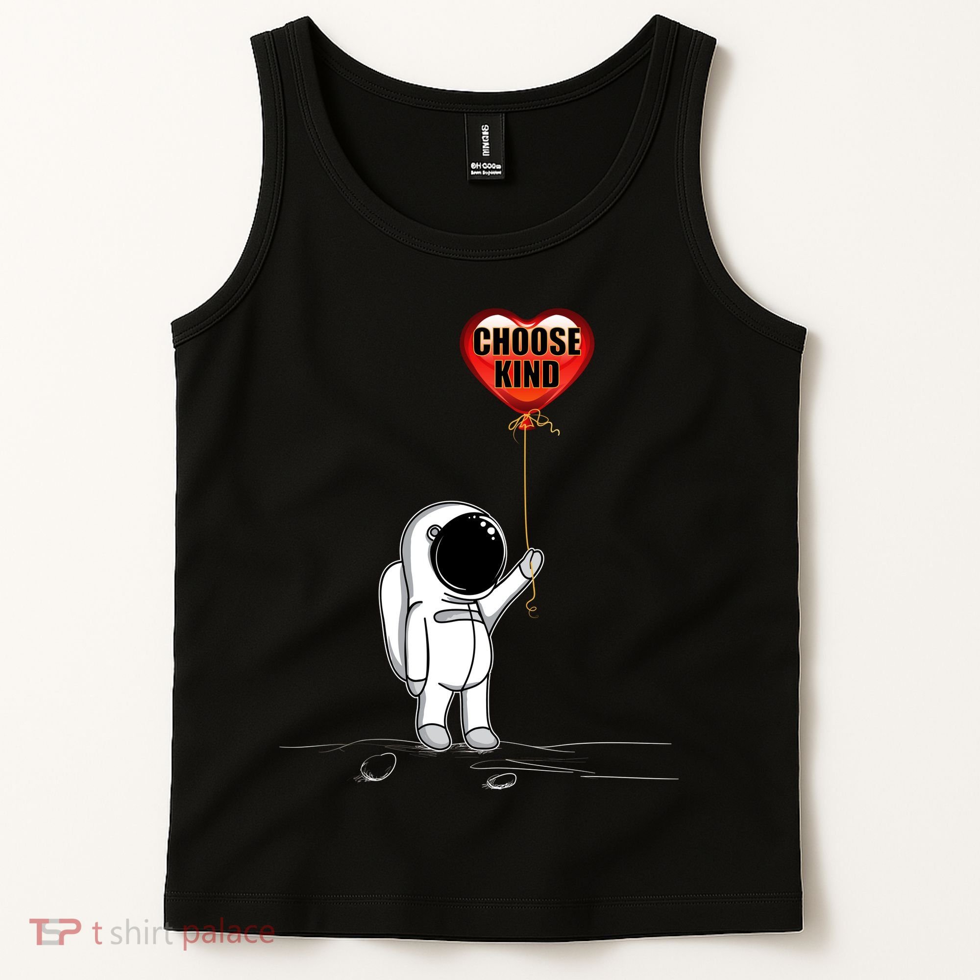 Choose Kind Astronaut Balloon Heart Anti Bullying Tank Top