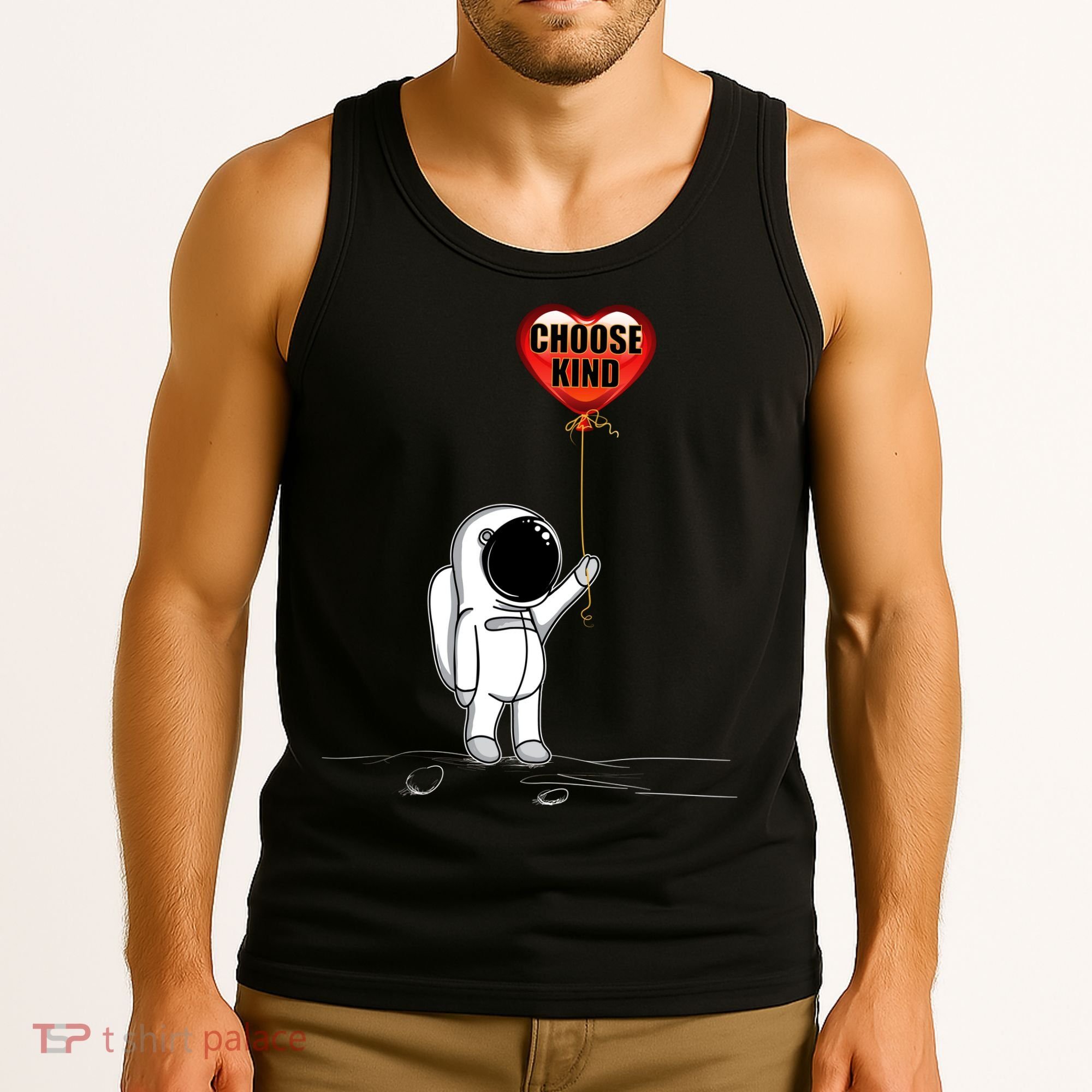 Choose Kind Astronaut Balloon Heart Anti Bullying Tank Top