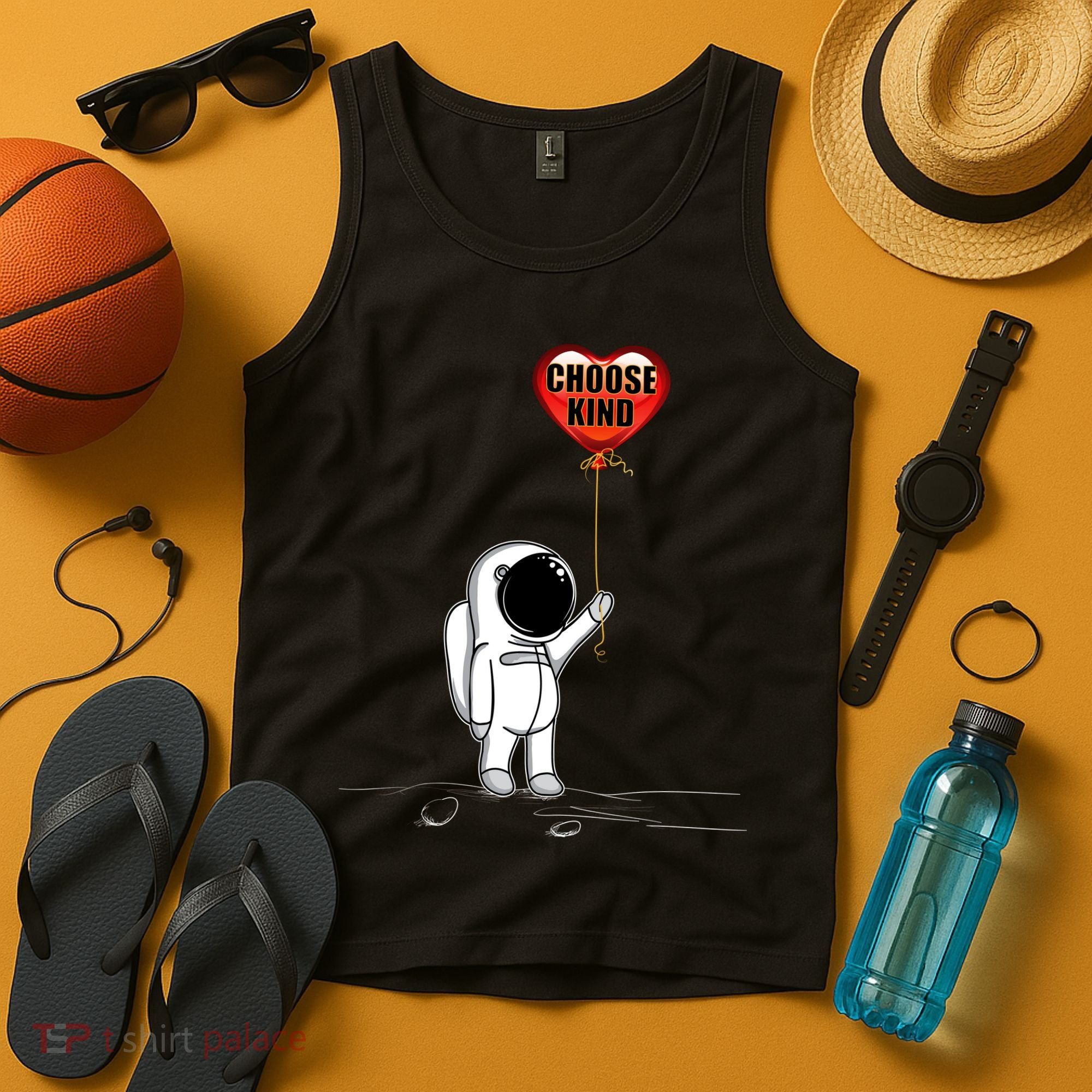 Choose Kind Astronaut Balloon Heart Anti Bullying Tank Top