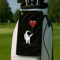 Choose Kind Astronaut Balloon Heart Anti Bullying Golf Towel thumb 2