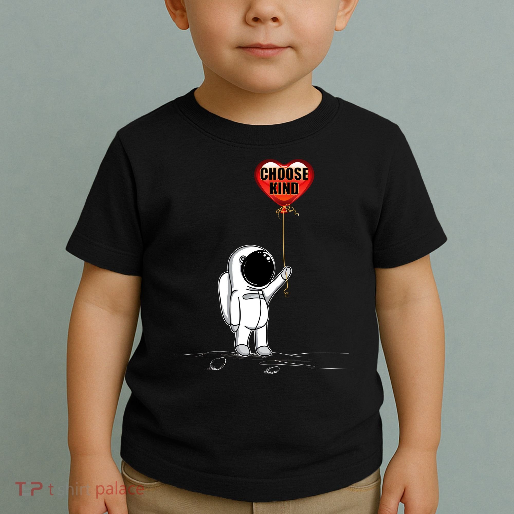 Choose Kind Astronaut Balloon Heart Anti Bullying Toddler T-Shirt
