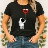 Choose Kind Astronaut Balloon Heart Anti Bullying Women's T-Shirt thumb 2