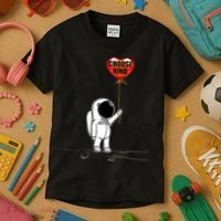 Choose Kind Astronaut Balloon Heart Anti Bullying Kids T-Shirt thumb 3