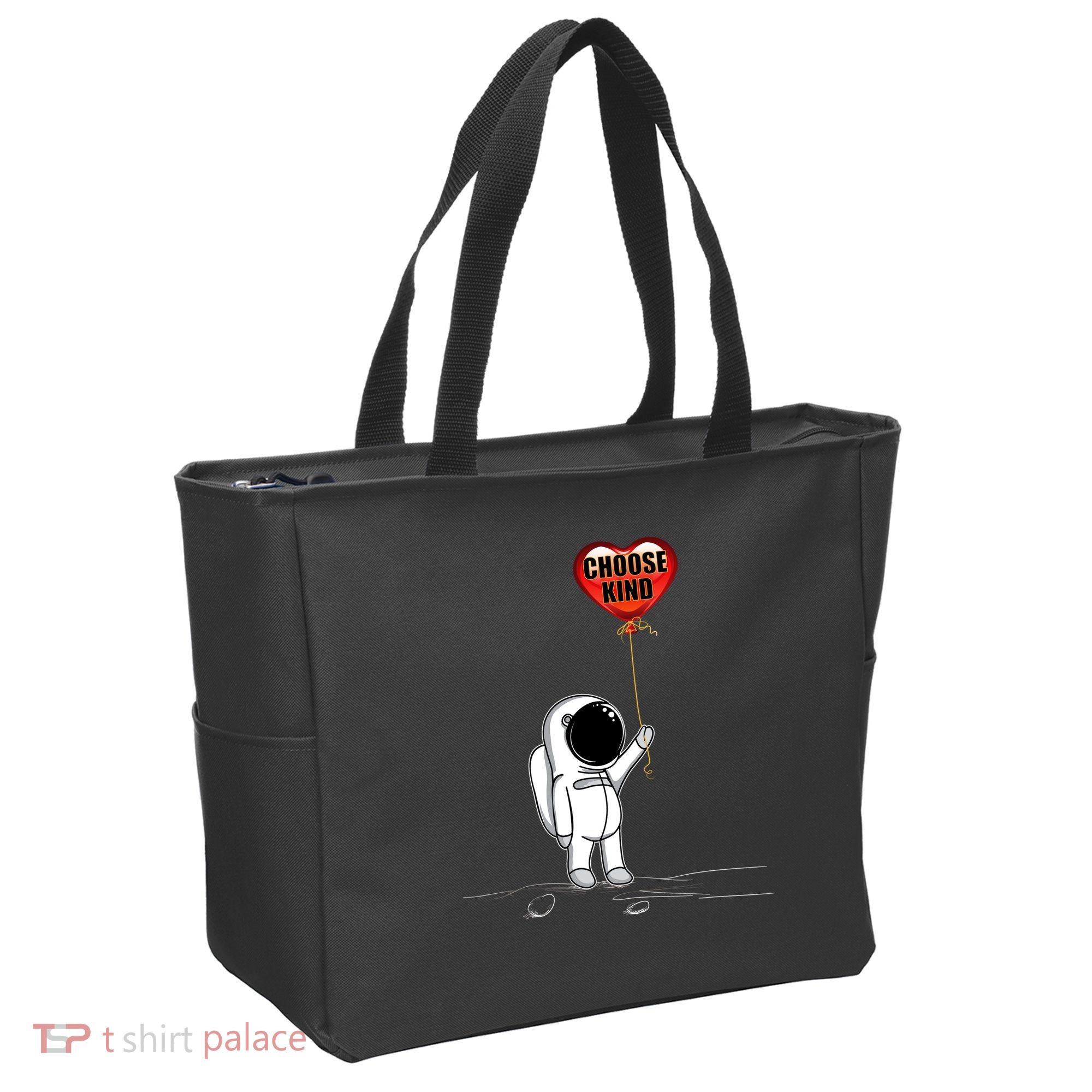 Choose Kind Astronaut Balloon Heart Anti Bullying Tote Bag