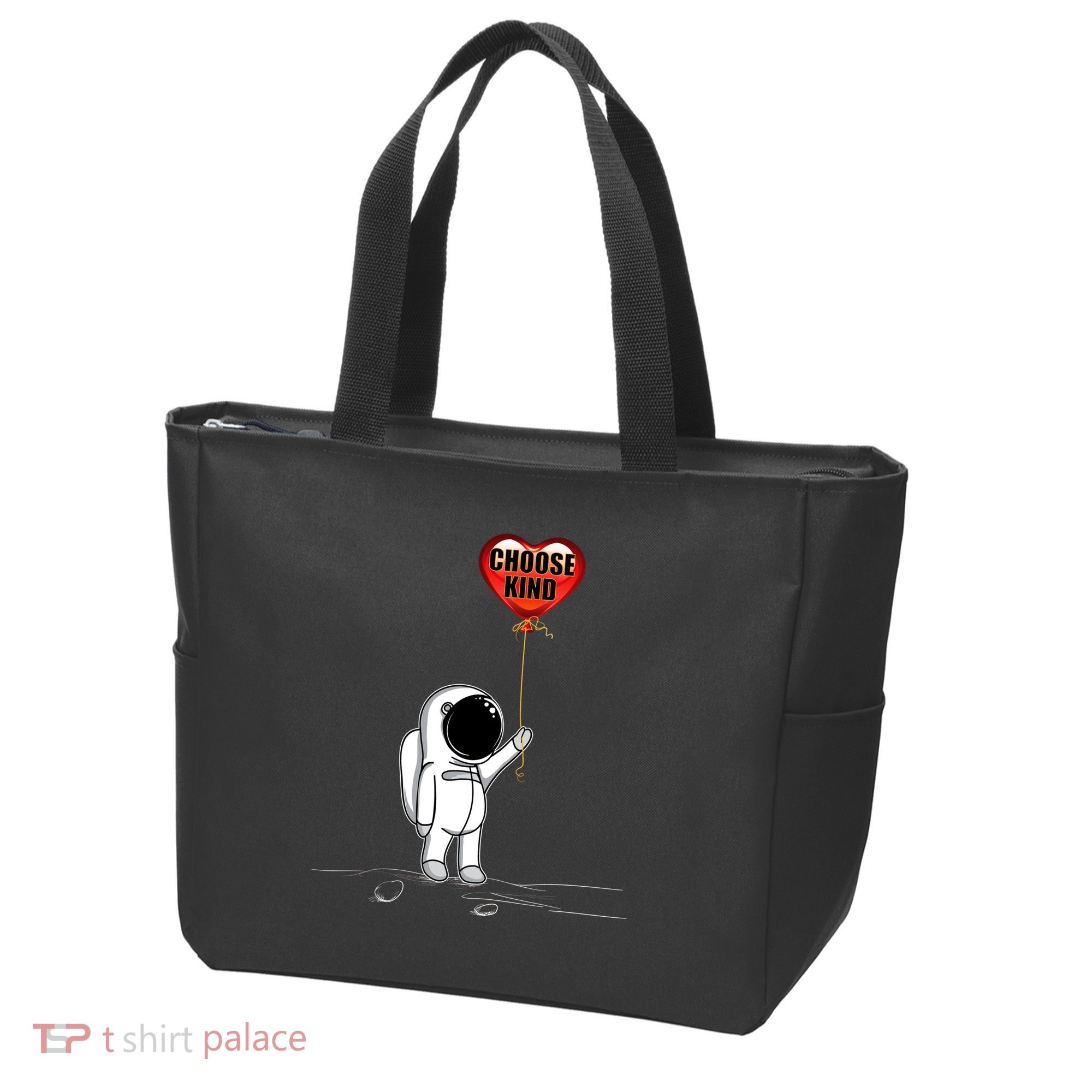 Choose Kind Astronaut Balloon Heart Anti Bullying Tote Bag