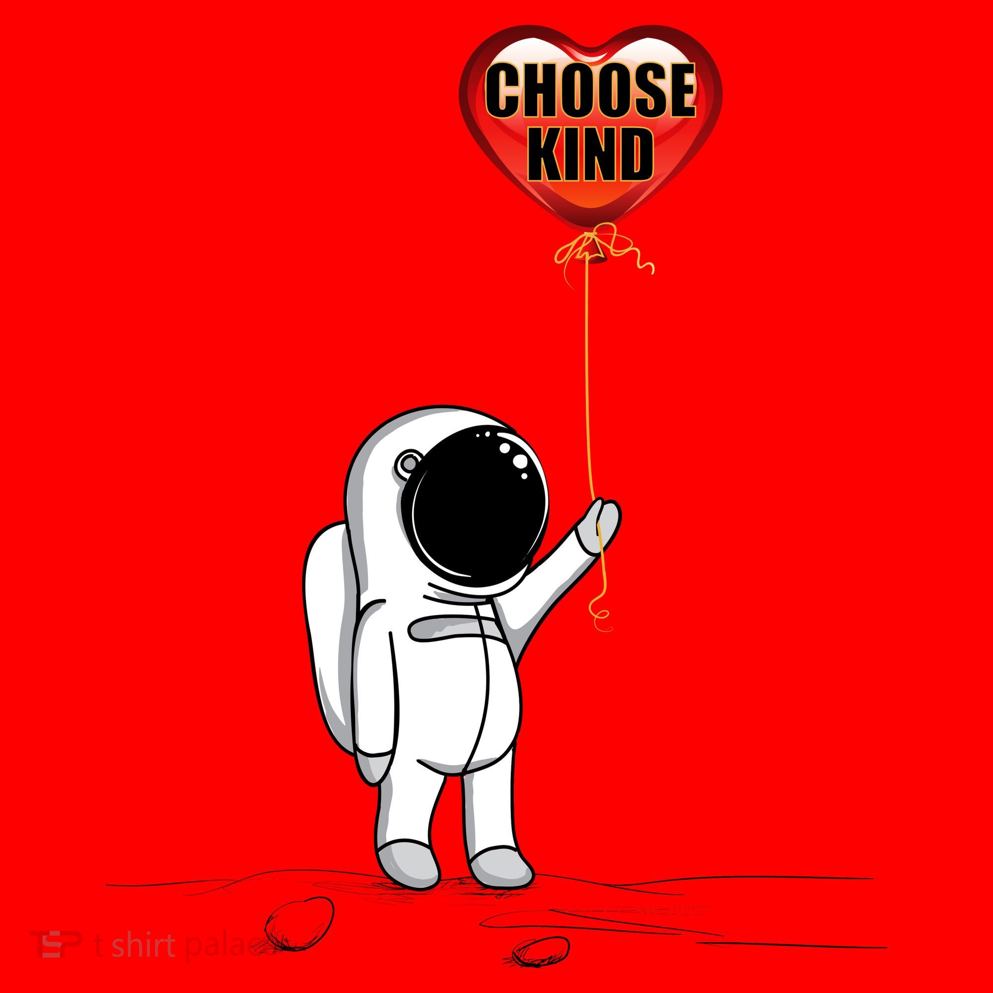 Choose Kind Astronaut Balloon Heart Anti Bullying Santa Hat
