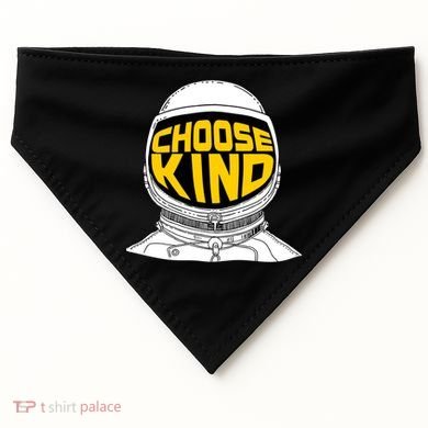 Choose Kind Astronaut Helmet Anti Bullying Message USA-Made Doggie Bandana